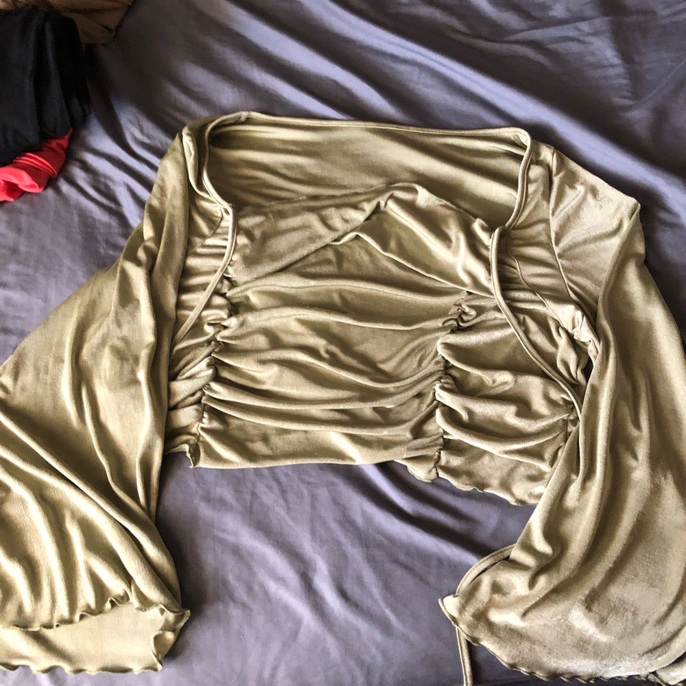 Elegant Olive Green Women's Top
